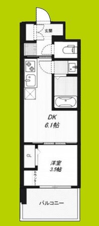 Dimora難波の物件間取画像